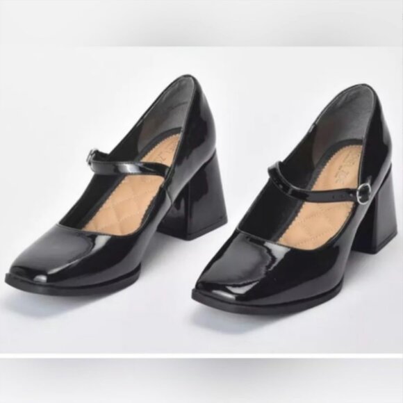 Rachel Zoe Livia Black Block Heel Mary Jane Shoes (Size 9) - Picture 1 of 9
